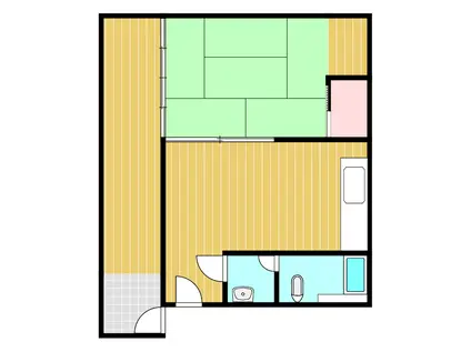 松原マンション(2DK/3階)の間取り写真