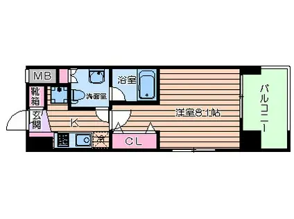 クレストフォルム大阪天満橋(1K/5階)の間取り写真