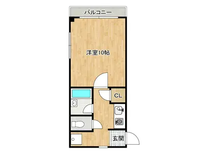 菅ハイツ(1K/3階)の間取り写真