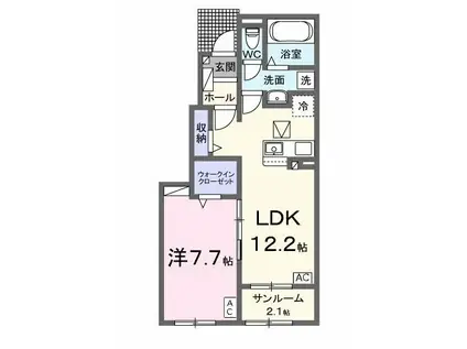 ＪＲ東海道本線 岐阜駅 バス乗車時間：20分 最寄りバス停で下車 徒歩5分 2階建 新築(1LDK/1階)の間取り写真