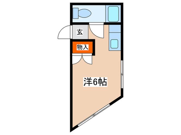 自由が丘ミナミ(ワンルーム/2階)の間取り写真