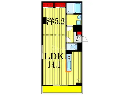 NIDO(1LDK/6階)の間取り写真
