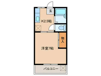 パナハイツ柴田(1K/1階)の間取り写真