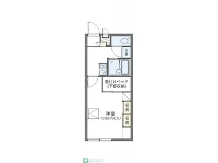 レオパレスKS(1K/1階)の間取り写真