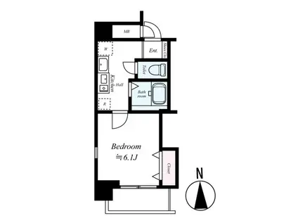 シティライフエイペックス大手通(1K/3階)の間取り写真