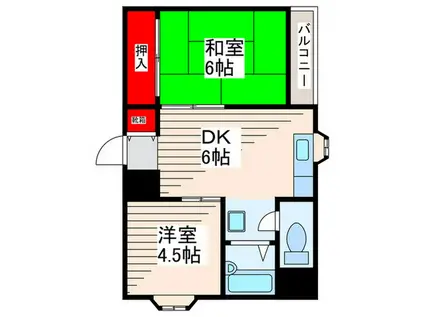 アドラブール(2DK/3階)の間取り写真