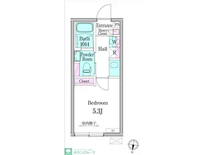 デュオメゾン阿佐ヶ谷(1K/1階)の間取り写真