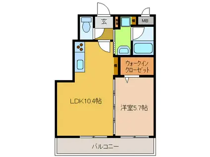 PISO-IUCHI(1LDK/1階)の間取り写真