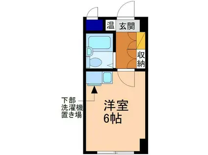 リブロ能美(ワンルーム/2階)の間取り写真