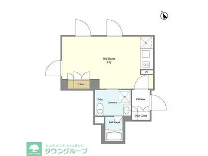 KDXレジデンス吉祥寺(ワンルーム/4階)の間取り写真