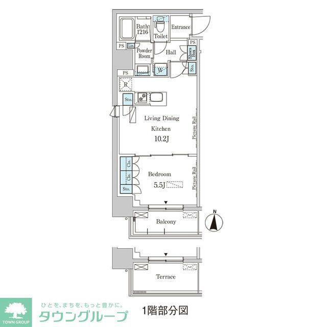 パークアクシス本所・親水公園(1LDK/5階)の間取り写真