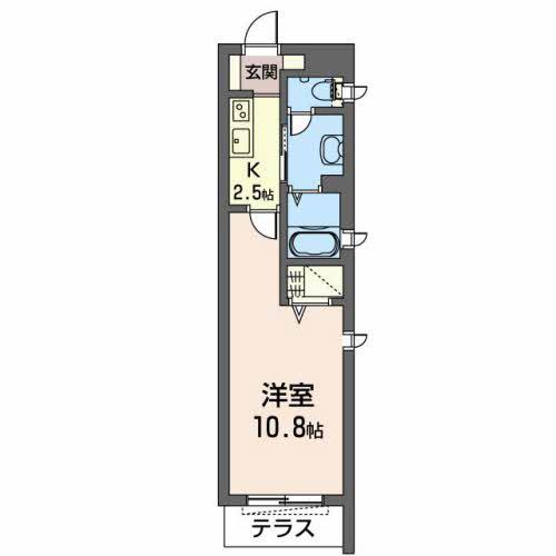 SOL.LEVANTEX(1K/1階)の間取り写真