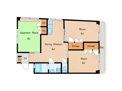 みよしビル(3DK/5階)の間取り写真