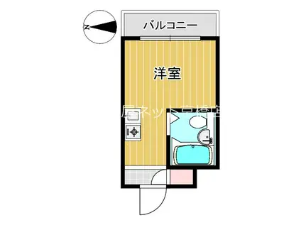ヴィラ五月(ワンルーム/2階)の間取り写真