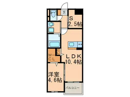 アヴァンセ志免(1SLDK/5階)の間取り写真