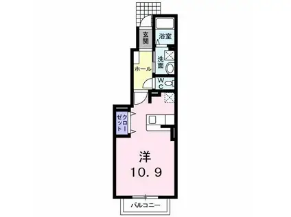 セレブリティD(ワンルーム/1階)の間取り写真