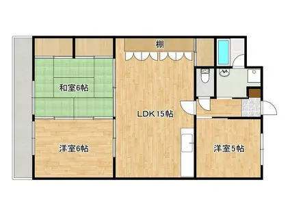 第25プリンスマンション802号(3LDK/8階)の間取り写真