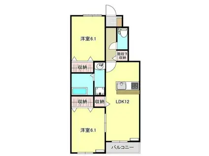 ＪＲ東北本線 館腰駅 徒歩18分 2階建 新築(2LDK/1階)の間取り写真