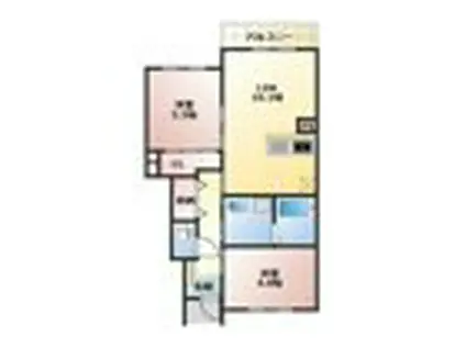 THE NOBELS TERRACE(2LDK/1階)の間取り写真