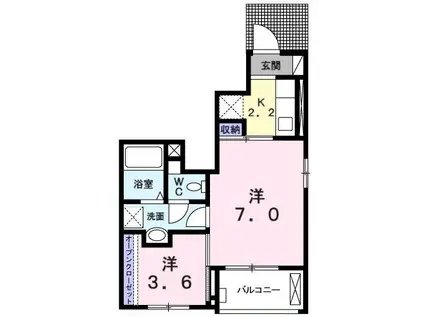 サニーレジデンス西三国H(2K/1階)の間取り写真