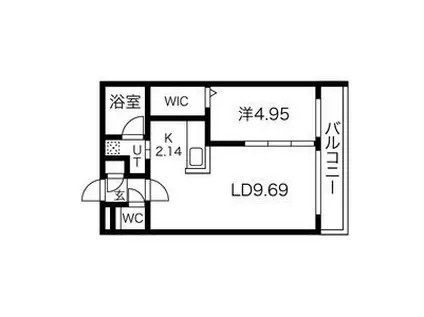 ALISTAIR(1LDK/2階)の間取り写真