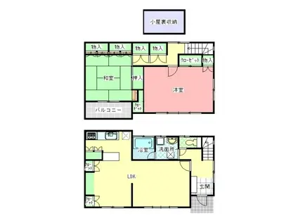 N-SQUARE(3LDK/1階)の間取り写真