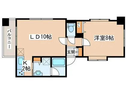 NOVA大通II(1LDK/5階)の間取り写真