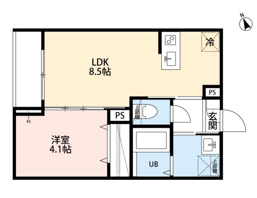 ROBOT HOME HOSHIGAOKA(1LDK/1階)の間取り写真