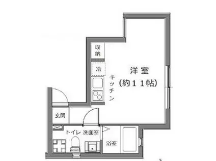 ザ コンラスト大井町(ワンルーム/1階)の間取り写真