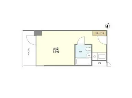 アネックス茗荷谷(ワンルーム/6階)の間取り写真