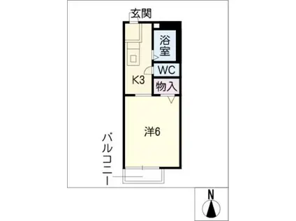 ピュアハイツ ハヤシ(1K/1階)の間取り写真