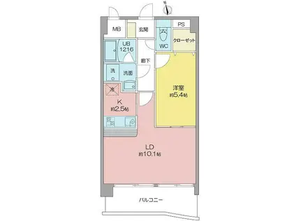 リンデンバウムJ3(1LDK/3階)の間取り写真