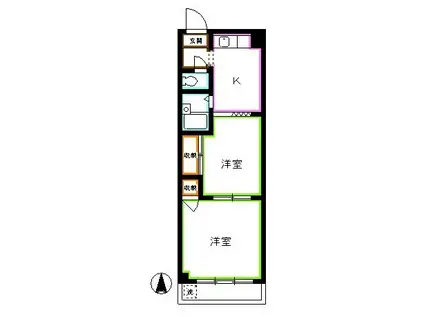 アビテ サンパティック(2K/1階)の間取り写真