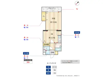 エリーナ高宮(1DK/1階)の間取り写真