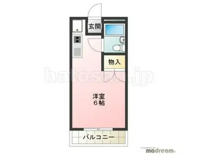 第2二葉ビル(1K/3階)の間取り写真