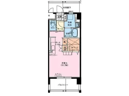 チェチーリア(ワンルーム/6階)の間取り写真