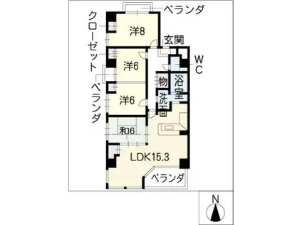 HEEPOP VILLA(4LDK/5階)の間取り写真
