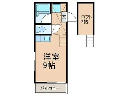 エスクロー志免東(ワンルーム/1階)の間取り写真