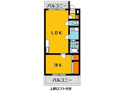 竹島ハイツ(1SLDK/2階)の間取り写真