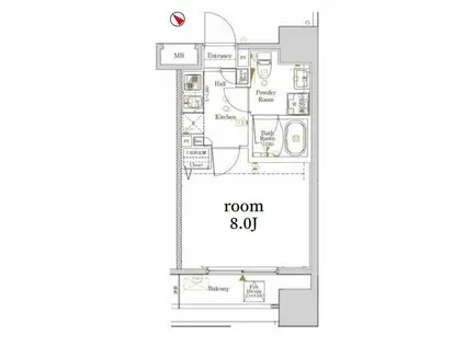 LOG文京SENDAGI(1K/5階)の間取り写真