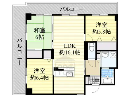 ハレ・ラウレ・ア(3LDK/1階)の間取り写真