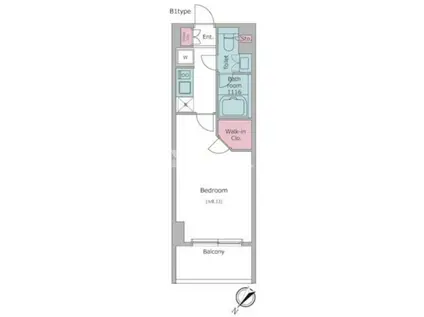 コンフォリア・リヴ碑文谷二丁目(1K/7階)の間取り写真