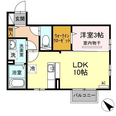 ストリート土合(1LDK/2階)の間取り写真