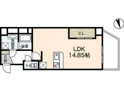 八丁堀 I BLD(ワンルーム/12階)の間取り写真