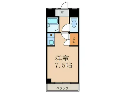 第3三共ビル壱番館(ワンルーム/6階)の間取り写真