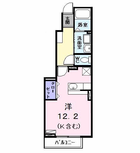 レジデンス・フジ(ワンルーム/1階)の間取り写真