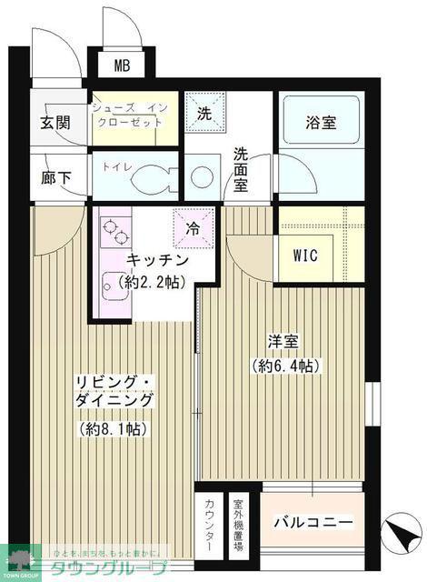 ポラリス(1LDK/3階)の間取り写真