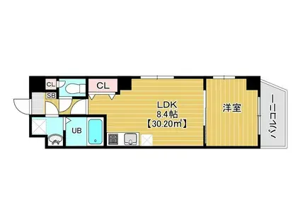 ソレイユ北砂(1LDK/6階)の間取り写真