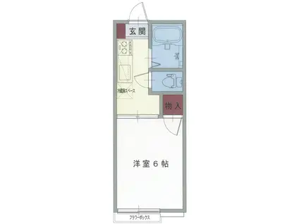 グランデュール太平台(1K/1階)の間取り写真