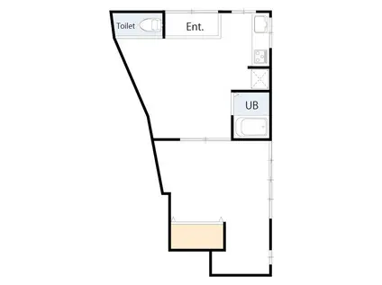 マヒナ北千住(1LDK/1階)の間取り写真